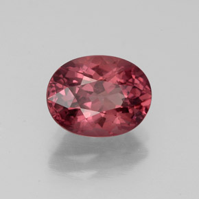 2.32캐럿 천연 핑크빛 로즈 말레이 가넷, 타원형 컷, 8.6×6.7 mm, VVS-VS