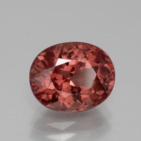 3.84캐럿 천연 핑크빛 로즈 말레이 가넷, 타원형 컷, 10×8.2 mm, VS