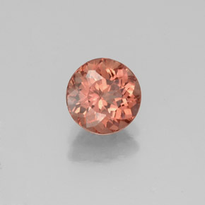 1.29캐럿 천연 로즈 말레이 가넷, 라운드 컷, 6.51 mm, VS