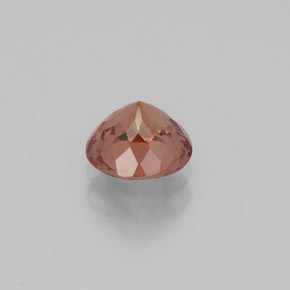 1.29캐럿 천연 로즈 말레이 가넷, 라운드 컷, 6.51 mm, VS