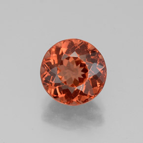 2.50캐럿 천연 오렌지 말레이 가넷, 라운드 컷, 8.00 mm, VS