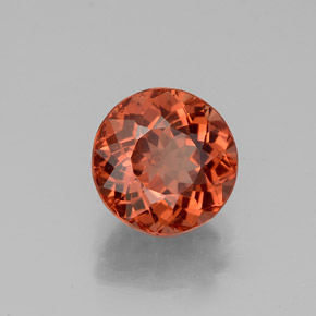 2.50캐럿 천연 오렌지 말레이 가넷, 라운드 컷, 8.00 mm, VS