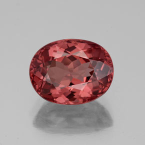 3.49캐럿 천연 로즈 말레이 가넷, 타원형 컷, 10×7.8 mm, VVS