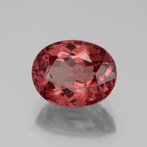 3.49캐럿 천연 로즈 말레이 가넷, 타원형 컷, 10×7.8 mm, VVS