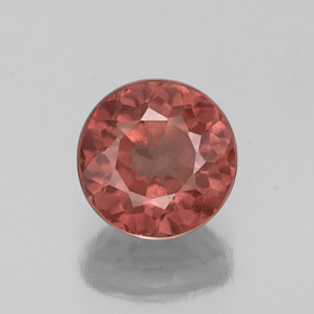 1.30캐럿 천연 로즈 말레이 가넷, 라운드 컷, 6.30 mm, VS-SI