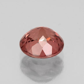 1.25캐럿 천연 로즈 말레이 가넷, 라운드 컷, 6.36 mm, VS
