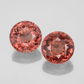 캐럿 천연 로즈 말레이 가넷 보석, 라운드 컷, 7.99 mm, VS