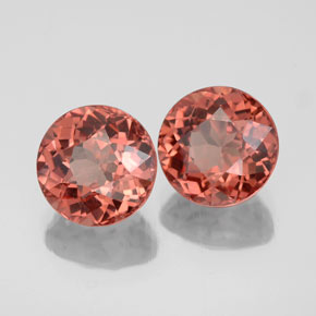 캐럿 천연 로즈 말레이 가넷 보석, 라운드 컷, 7.99 mm, VS
