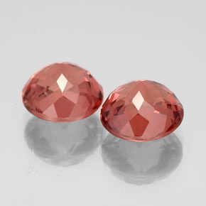 캐럿 천연 로즈 말레이 가넷 보석, 라운드 컷, 7.99 mm, VS