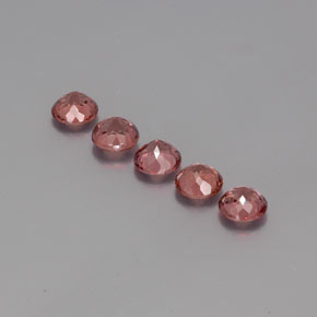 4.00캐럿 천연 딥 핑크 말레이 가넷 보석, 라운드 컷, 5.46 mm, VS