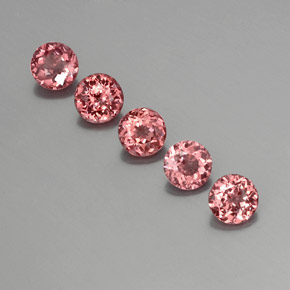 캐럿 천연 핑크 오렌지 말레이시아 가넷 보석, 라운드 컷, VS