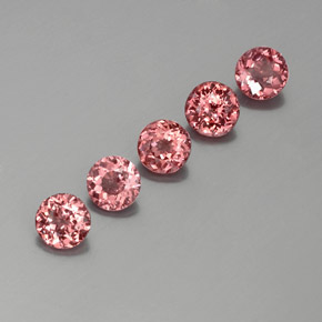 캐럿 천연 핑크 오렌지 말레이시아 가넷 보석, 라운드 컷, VS