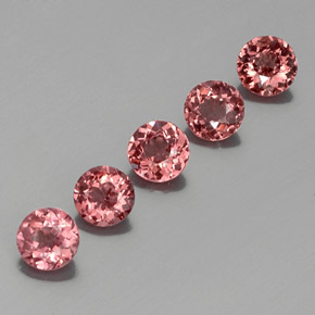 캐럿 천연 핑크 오렌지 말레이 가넷 보석, 라운드 컷, VS