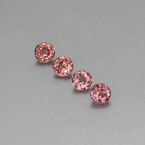 3.30캐럿 천연 핑크빛 로즈 말레이 가넷 보석, 라운드 컷, 5.58 mm, VS