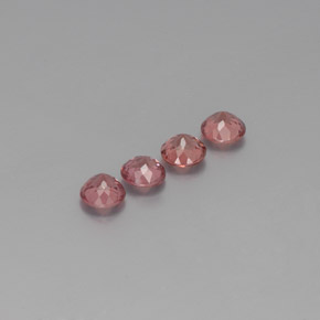 3.30캐럿 천연 핑크빛 로즈 말레이 가넷 보석, 라운드 컷, 5.58 mm, VS
