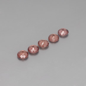 3.45캐럿 천연 미디엄 핑크 말레이 가넷 보석, 라운드 컷, 5.31 mm, VS