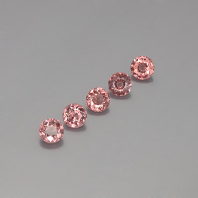 2.95캐럿 천연 핑크빛 로즈 말레이 가넷 보석, 라운드 컷, 5.02 mm, VS