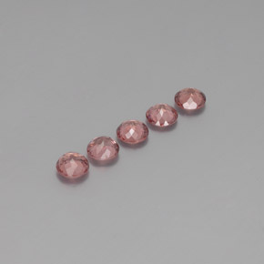 2.95캐럿 천연 핑크빛 로즈 말레이 가넷 보석, 라운드 컷, 5.02 mm, VS