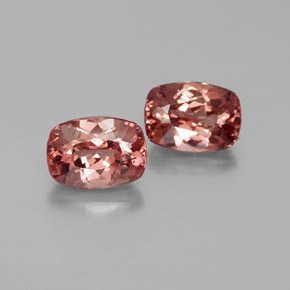 캐럿 천연 로즈 말레이 가넷 보석, 쿠션 컷, 7.1×5.1 mm, VS