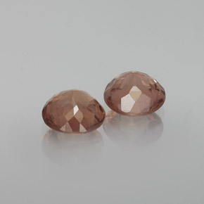 캐럿 천연 핑크빛 로즈 말레이 가넷 보석, 라운드 컷, 5.55 mm, VS