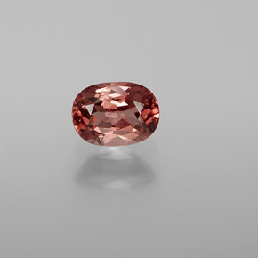 1.12캐럿 천연 로즈 말레이 가넷, 타원형 컷, 7.1×5.2 mm, VS