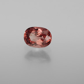 1.12캐럿 천연 로즈 말레이 가넷, 타원형 컷, 7.1×5.2 mm, VS