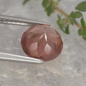 2.12캐럿 천연 핑크 오렌지 말레이 가넷, 라운드 컷, 7.98 mm, VS