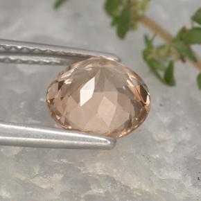 1.87캐럿 천연 핑크 오렌지 말레이 가넷, 라운드 컷, 7.55 mm, VS