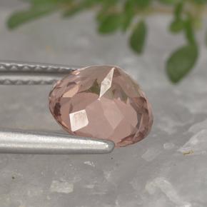 2.07캐럿 천연 핑크 오렌지 말레이 가넷, 라운드 컷, 7.52 mm, VS