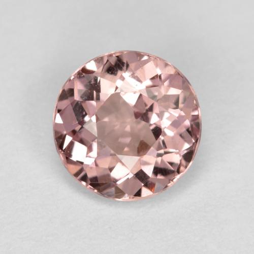 0.96캐럿 천연 딥 버블검 핑크 말레이 가넷, 라운드 컷, 5.99 mm, VS