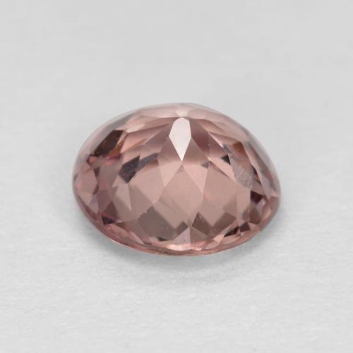 0.96캐럿 천연 딥 버블검 핑크 말레이 가넷, 라운드 컷, 5.99 mm, VS
