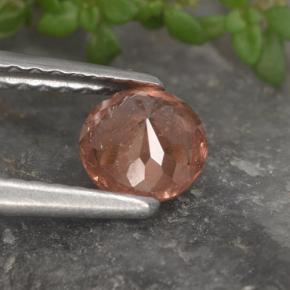 0.61캐럿 천연 붉은빛 핑크 말레이 가넷, 라운드 컷, 5.23 mm, VS