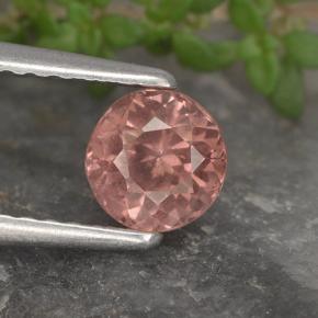 0.79캐럿 천연 핑크빛 로즈 말레이 가넷, 라운드 컷, 5.18 mm, VS