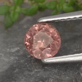 0.79캐럿 천연 핑크빛 로즈 말레이 가넷, 라운드 컷, 5.18 mm, VS