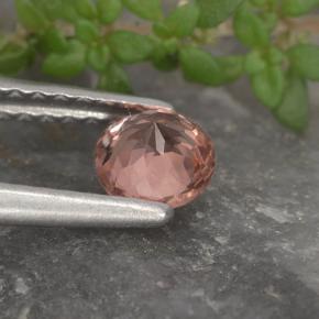 0.46캐럿 천연 분홍빛이 도는 장미 말레이시아 가넷, 라운드 컷, VS