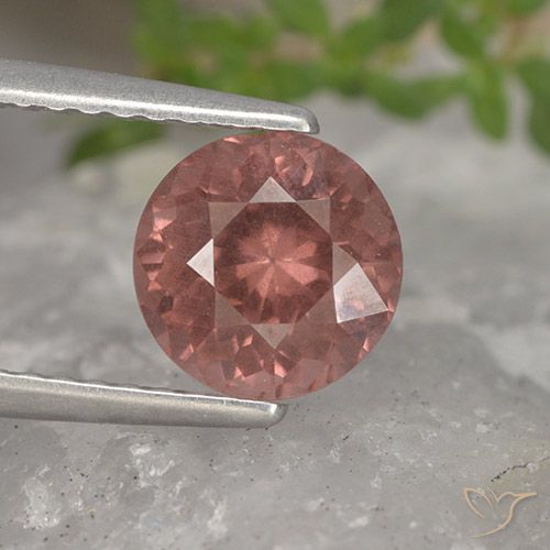 1.62캐럿 천연 인디언 레드 말레이 가넷, 라운드 컷, 6.82 mm, VS
