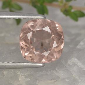 1.99캐럿 천연 오렌지 핑크 말레이 가넷, 쿠션 컷, 7.5×7.4 mm, VS
