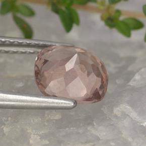 1.99캐럿 천연 오렌지 핑크 말레이 가넷, 쿠션 컷, 7.5×7.4 mm, VS