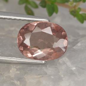1.67캐럿 천연 어시 핑크 말레이 가넷, 타원형 컷, 9×7 mm, VS