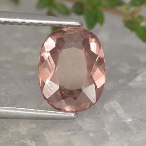1.67캐럿 천연 어시 핑크 말레이 가넷, 타원형 컷, 9×7 mm, VS