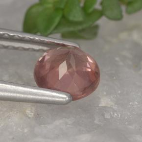 0.83캐럿 천연 핑크빛 로즈 말레이 가넷, 라운드 컷, 5.46 mm, VS