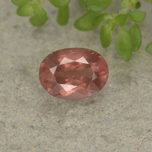 1.27ct 자연스러운 라즈베리 핑크 말레이시아 가넷, 타원형, VS