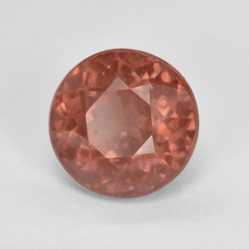 2.19캐럿 천연 미디엄 핑크 말레이 가넷, 라운드 컷, 7.20 mm, VS