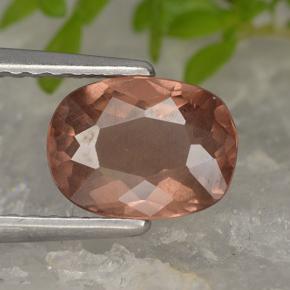 1.60캐럿 천연 딥 핑크 말레이 가넷, 쿠션 컷, 8×6 mm, VS