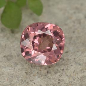 0.78캐럿 천연 핑크빛 로즈 말레이 가넷, 쿠션 컷, 5.7×5.5 mm, VS