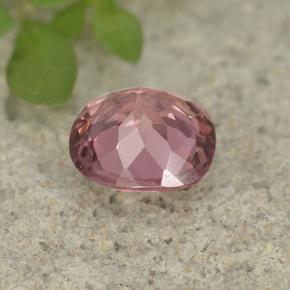 0.78캐럿 천연 핑크빛 로즈 말레이 가넷, 쿠션 컷, 5.7×5.5 mm, VS