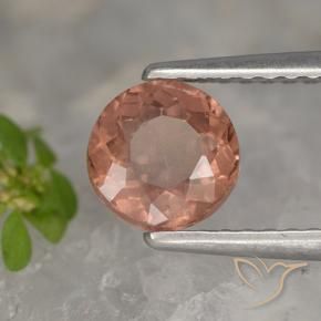1.10캐럿 천연 라즈베리 핑크 말레이 가넷, 라운드 컷, 5.99 mm, VS