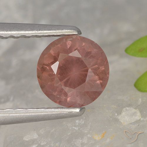 0.82ct 자연스러운 미디엄 핑크 말레이시아 가넷, 둥근, VS