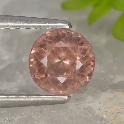 0.84ct 자연스러운 미디엄 핑크 말레이시아 가넷, 둥근, VS