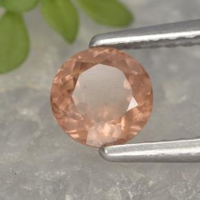 0.61캐럿 천연 핑크빛 로즈 말레이 가넷, 라운드 컷, 5.09 mm, VS
